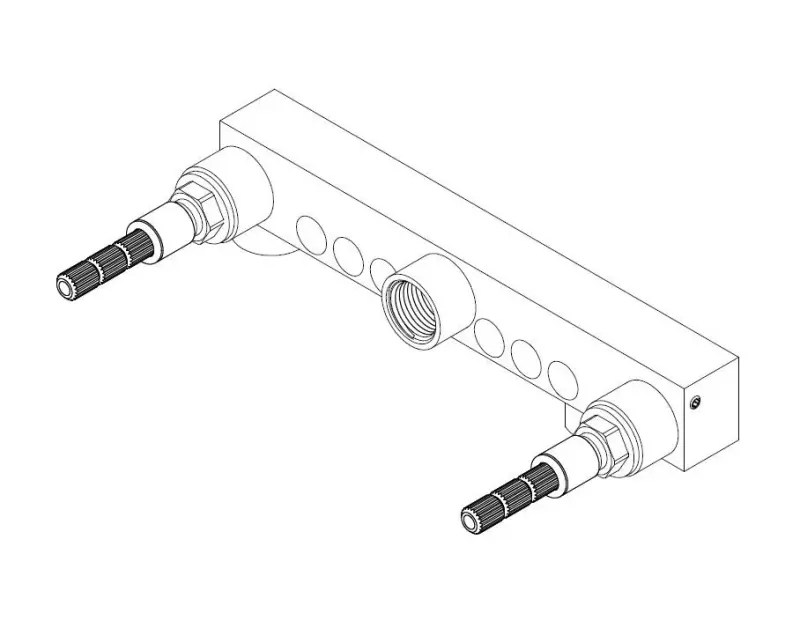 Waterevolution Cruz 3-Gats inbouw wastafelkraan uitloop 15cm mat zwart 1208916582