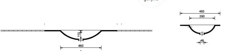 MAATWERK Solid-S Chicago solid surface vrijhangende wastafel mat wit 1208917798