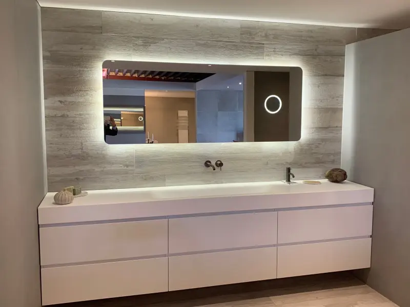 MAATWERK Solid-S Miami Small solid surface vrijhangende wastafel mat wit 1208917799