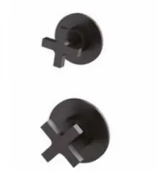 Waterevolution Cruz inbouw thermostaat met omsteller mat zwart 1208919595