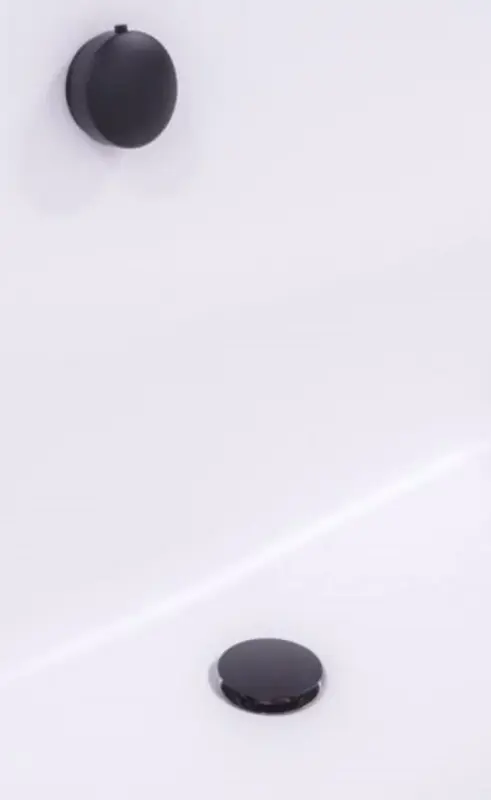 Luxe badafvoer mat zwart met overloopcombinatie 1208919601