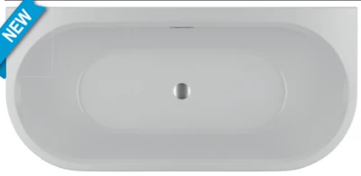 RIHO Desire semi vrijstaand acryl bad 180x84, wit, incl. pootset/badafvoer BD07 - 00K00133