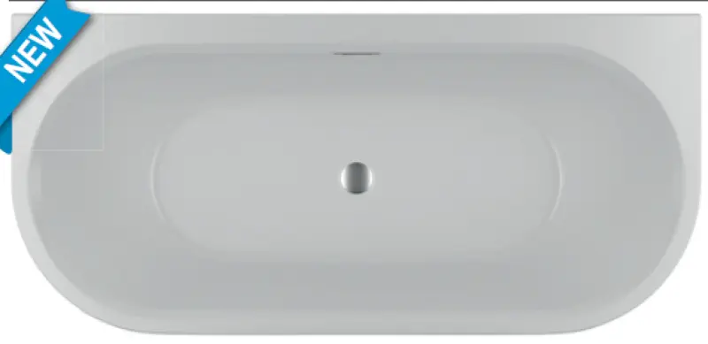 RIHO Desire semi vrijstaand acryl bad 180x84, wit, incl. pootset/badafvoer BD07 - 00K00133