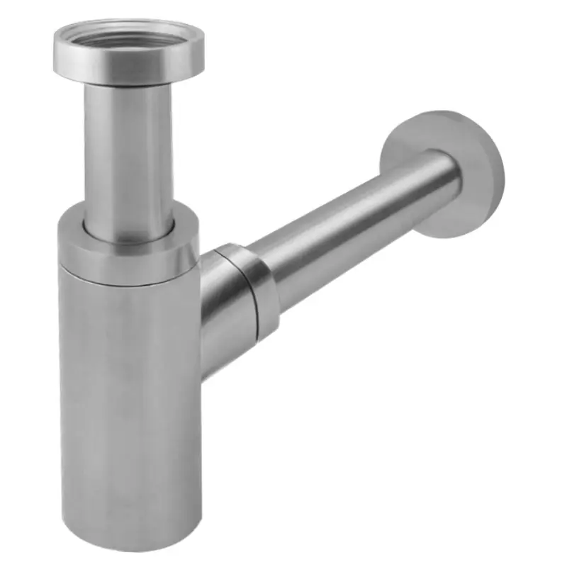 Rubio inox beker verstelbare sifon volledig rvs kleur PVD Gun Metal 1208920710