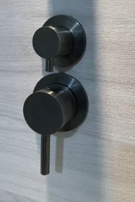OUTLET Rubio Inox inbouw mengkraan voor douche of bad met 2-weg omsteller PVD kleur geborsteld koper 1208920714 Laatste Product