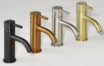OUTLET Rubio Inox douchearm plafond 300mm volledig RVS in PVD kleur geborsteld goud 1208920717 Laatste Product