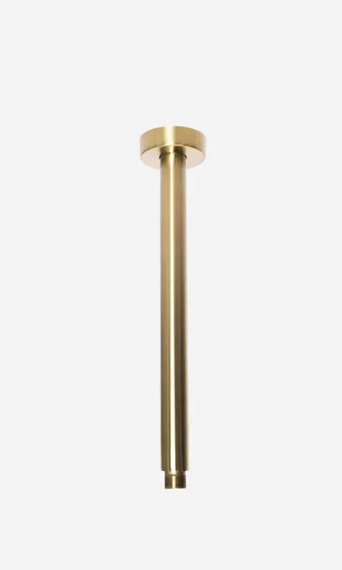 OUTLET Rubio Inox douchearm plafond 300mm volledig RVS in PVD kleur geborsteld goud 1208920717 Laatste Product