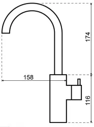 Waterevolution Flow wastafelkraan hoog model PVD geborsteld koper T1121FUCPE