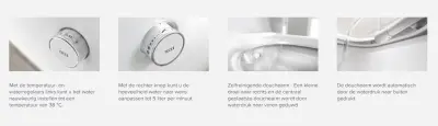 Tece One douche wc inclusief softclosezitting en aansluitset zonder reservoir model warm water 1208920964