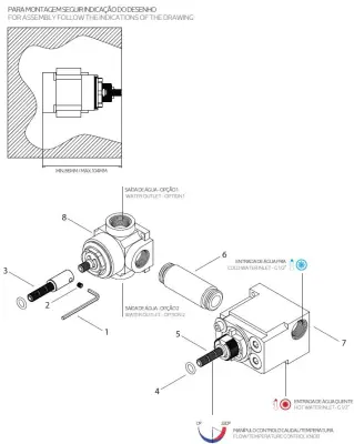 Waterevolution Flow inbouw douchethermostaat met 1 omstelkraan mat zwart 1208920978
