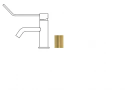 Waterevolution Flow wastafelkraan geborsteld messing T111LE