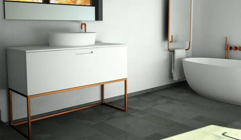 TopLine Metal badmeubelset met stalen onderstel - 2 lades mat wit - 120x45x90cm - dubbele wastafel mat wit