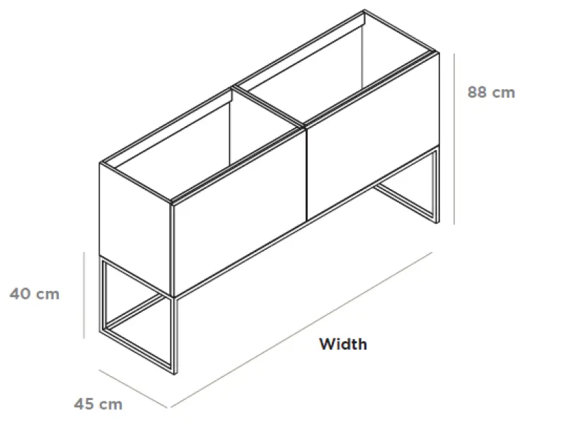 TopLine Metal badmeubelset met stalen onderstel - 2 lades mat wit - 140x45x90cm - dubbele wastafel mat wit