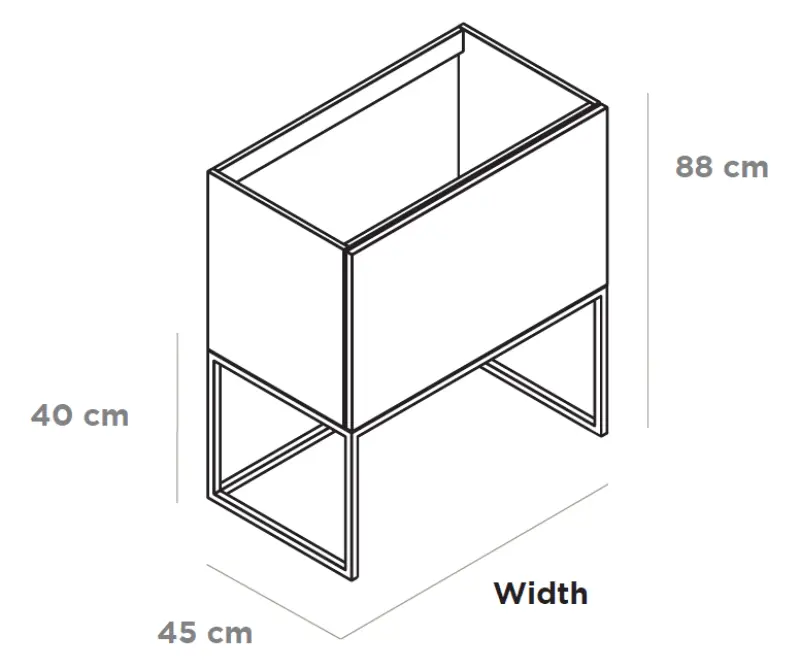 TopLine Metal badmeubelset met stalen onderstel - 1 lade mat wit - 90x45x90cm - enkele wastafel mat wit