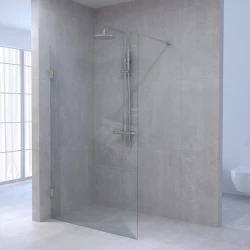 Aquadesign Minimal Inloopdouche profielloos 100x200 cm helder glas - geborsteld beslag