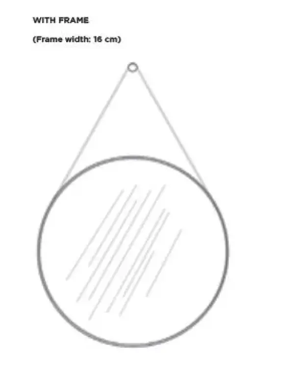 Aquadesign Rope ronde spiegel 80cm met frame 16mm wit