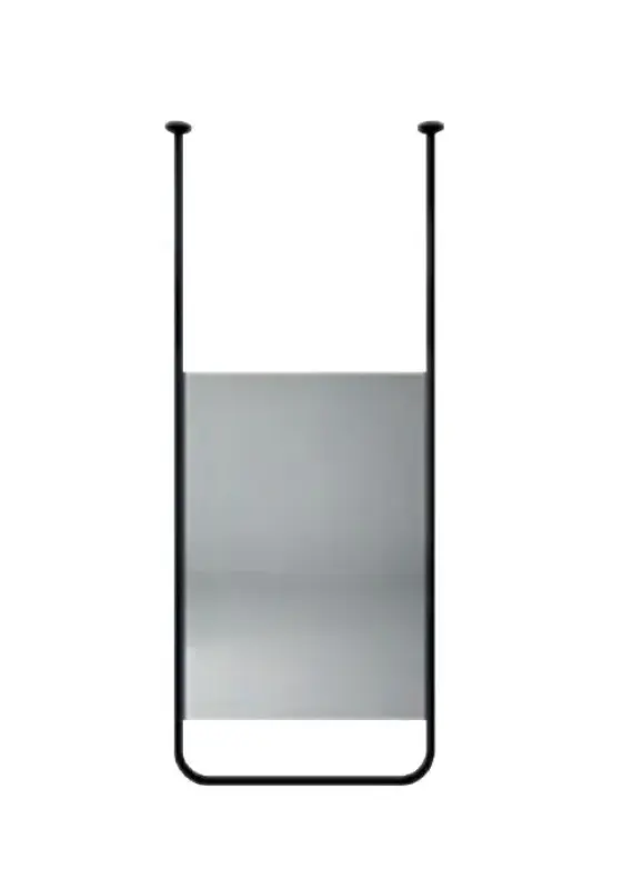 Aquadesign Alpha Spiegel plafondmontage 60x150x2cm zwart