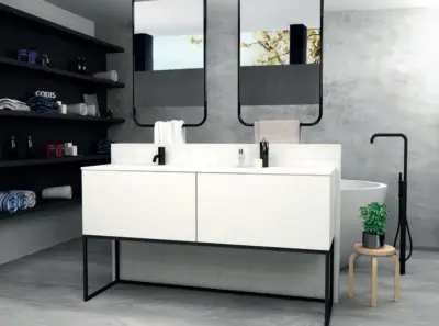 Aquadesign Alpha Spiegel plafondmontage 60x150x2cm geborsteld koper