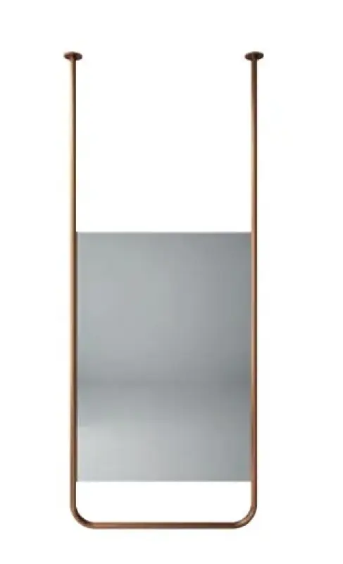 Aquadesign Alpha Spiegel plafondmontage 60x150x2cm geborsteld koper