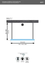 Aquadesign Minimal Doorloopdouche profielloos 140x200 cm helder glas - geborsteld rvs beslag