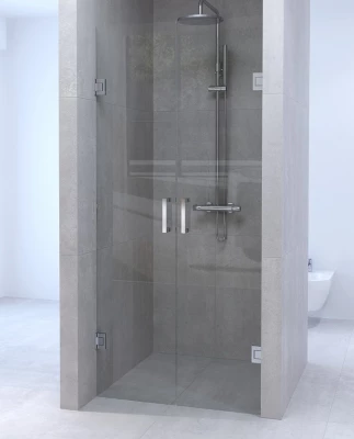 Aquadesign Minimal Pendeldeur 60x200 cm helder glas - chroom beslag