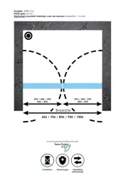 Aquadesign Minimal Pendeldeur 90x200 cm helder glas - zwart beslag