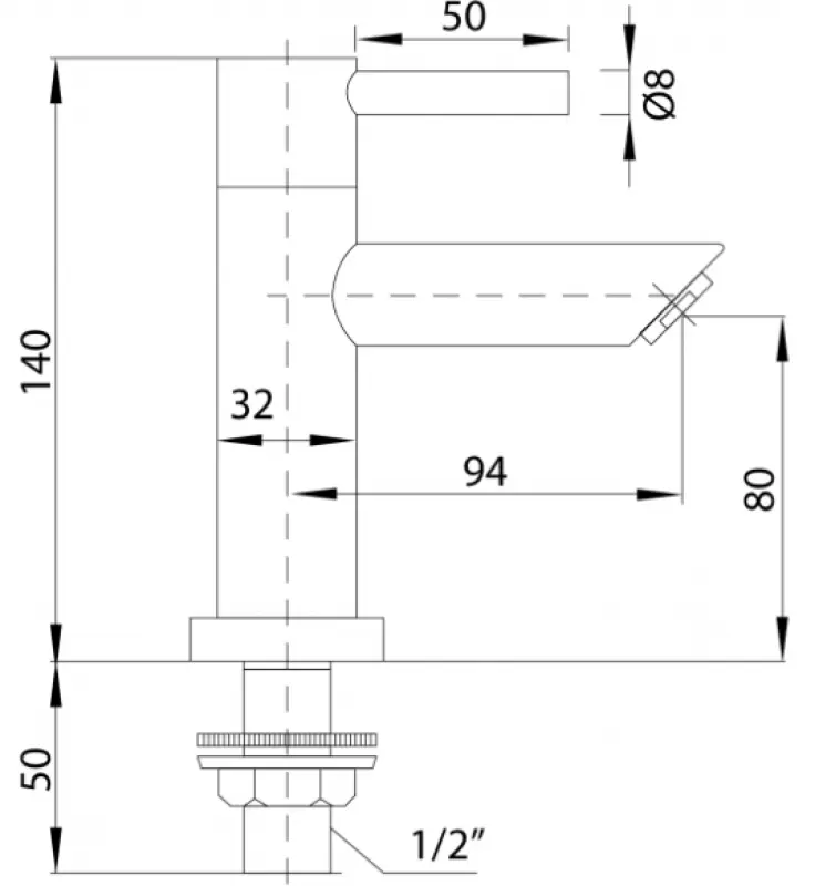 Blusani Ronda mat zwarte fonteinkraan 1208931541