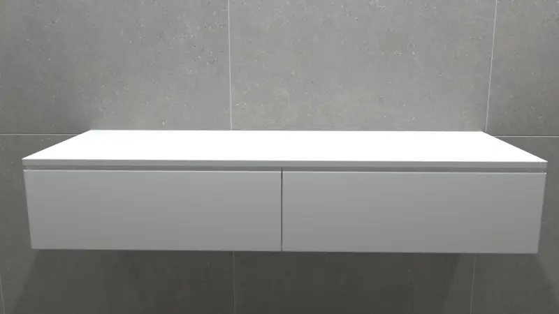 TopLine Amsterdam MAATWERK badmeubel MDF gelakt met lades naast elkaar en topblad