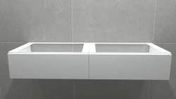 TopLine Amsterdam MAATWERK badmeubel MDF gelakt met greeploze lades naast elkaar
