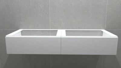 TopLine Amsterdam MAATWERK badmeubel MDF gelakt met greeploze lades naast elkaar