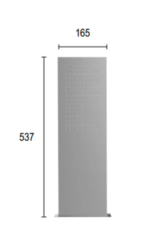 Rubio Regendouche met muuraansluiting hoofddouche PVD gun metal 1208946751
