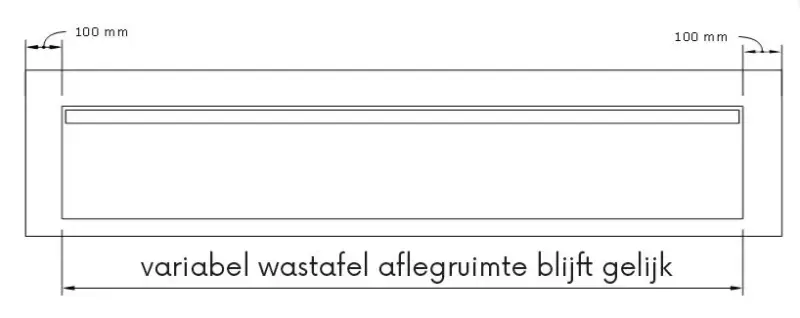 Solid-S Avon solid surface vrijhangende wastafel 100x46x10cm mat wit 1208946948