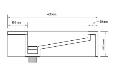 Solid-S Avon solid surface vrijhangende wastafel 120x46x10cm mat wit 1208946950