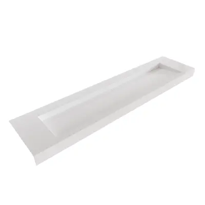 Solid-S Avon solid surface vrijhangende wastafel 200x46x10cm mat wit 1208946958