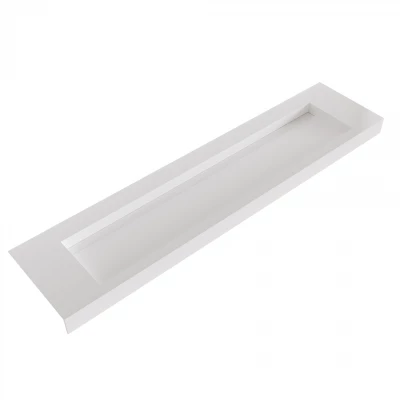 Solid-S Avon solid surface vrijhangende wastafel 230x46x10cm mat wit 1208946961