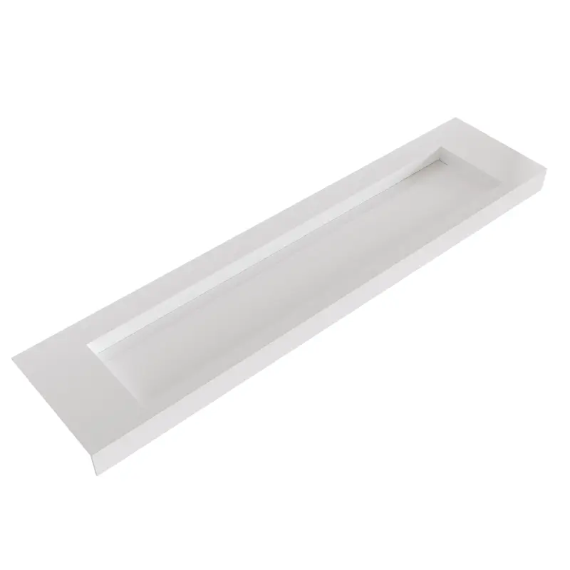 Solid-S Avon solid surface vrijhangende wastafel 230x46x10cm mat wit 1208946961