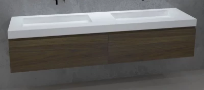 TopLine Amsterdam massief eiken badmeubel 160x50x35cm kleur Havanna 1208946982