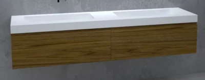 TopLine Amsterdam massief eiken badmeubel 180x50x35cm kleur Dark Oak 1208946988