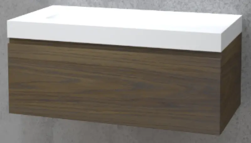 TopLine Amsterdam massief eiken badmeubel 140x50x35cm kleur Havanna - 1 lade 1208947200