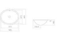 OUTLET Alape EB wastafel 52,5x42,5cm wit 2101000000