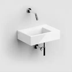 Clou Flush 2 fontein 36cm zonder kraangat met plug wit keramiek