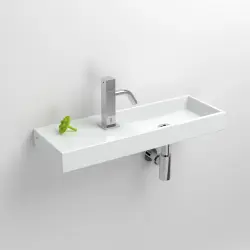 Clou Mini Wash Me fontein 56cm met kraangat links wit keramiek