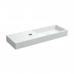 Clou Mini Wash Me fontein 56cm met kraangat links wit keramiek