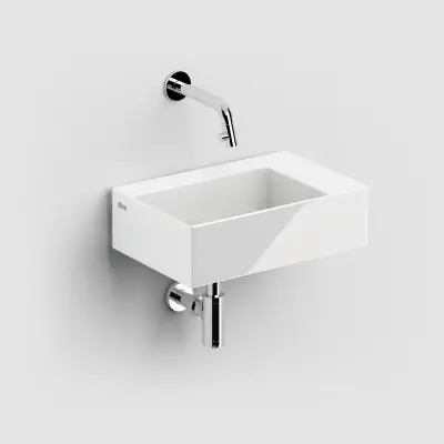 Clou New Flush 2 fontein met voorbewerkt kraangat wit keramiek