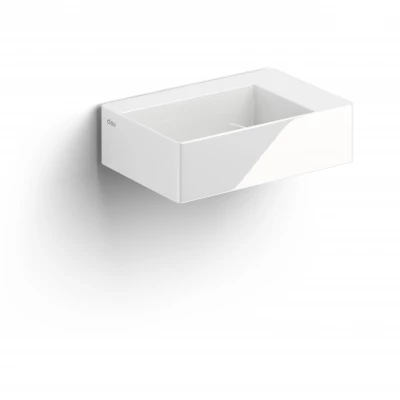 Clou New Flush 2 fontein met voorbewerkt kraangat wit keramiek