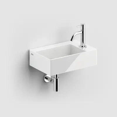 Clou New Flush 2 fontein incl. plug met kraangat wit keramiek
