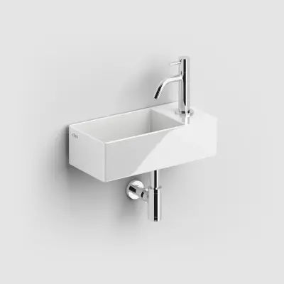Clou New Flush 3 incl. plug met kraangat wit keramiek rechts