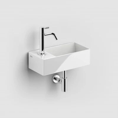 Clou New Flush 3 inclusief plug wit keramiek met kraangat links