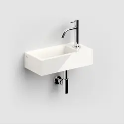 Clou Flush 3 fontein 36cm met voorbewerkt kraangat rechts mineral marmer