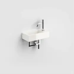 Clou Flush 3 fontein 36cm met voorbewerkt kraangat rechts en handdoekhouder mineral marmer